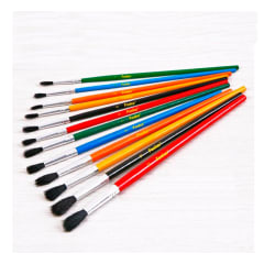 Set de 12 pinceles planos de fibra Foska