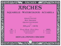 Block Acuarela Arches Grano Satinado 300g 31x41cm 20h