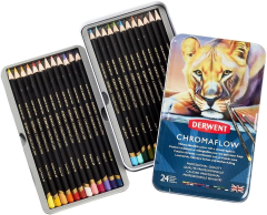 Lápices de Colores Chromaflow 24 und Estuche Metal Derwent