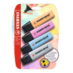 Set 4 destacadores pasteles stabilo