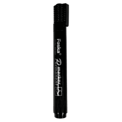 Marcador Permanente Negro Punta Redonda MK7001 Foska