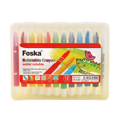 Crayones gel 12 colores retraíbl premium Foska