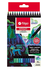 LAPICES DE COLORES DE MADERA  ESTUCHE  15 LANDSCAPE