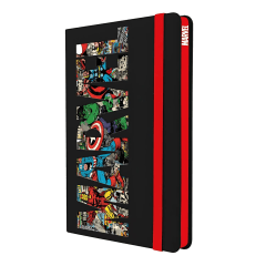 Libreta A5 Tapa Dura Rayado Marvel Mooving
