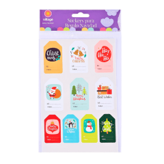 Sticker DE PARA 20 Unidades Navidad VILLAGE