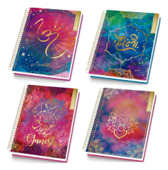 Cuaderno 1/2 Oficio Rhein India Triple 120hj 5mm Tapa Dura