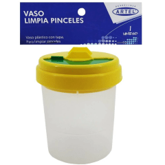 Vaso Plástico Limpia Pinceles 8x14x22 cm Artel