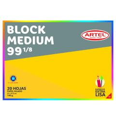 Block de Dibujo Medium 99 1/8 26x37cm 20 hjs Artel