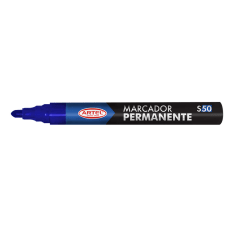Marcador Permanente Punta Redonda Azul S50 Artel