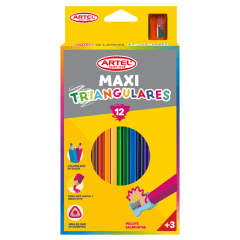 Estuche 12 Lápices Colores Maxi Mina 5mm Artel