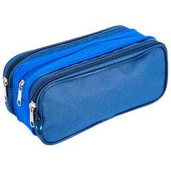 Estuche escolar triple cierre Azul ADIX