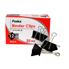 Doble Clip Negro 25mm 12 und 800-4 Foska