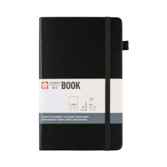 Libreta Hoja Crema Con Cuadrados (Negro) 13x21cm SAKURA