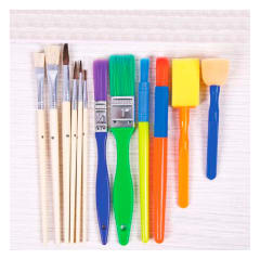 Set de 6 pinceles brochas y esponjas Foska