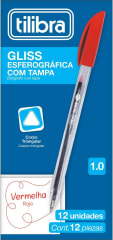 Lápiz Pasta Gliss 1.0mm Rojo Tilibra