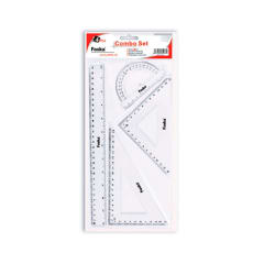 Set 4 Piezas Regla Transportador Escuadras BP92-30 Foska