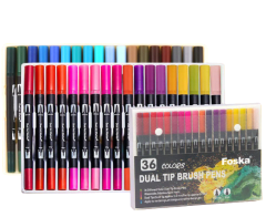36 lettering marcadores doble punta pincel brush