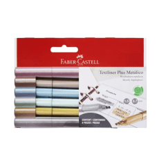 Destacador Textliner Metálico 6 und Faber-Castell