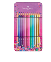 Estuche Metálico 12 Lápices Color Faber-Castell