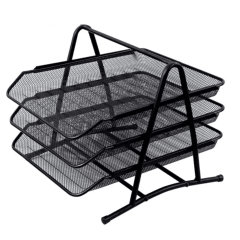 Organizador Malla Negro 3 Niveles 35x30x27 cm Foska