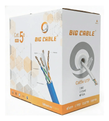 Cable de red Cat5e UTP 26 Awg Blanco 305mt BIG CABLE