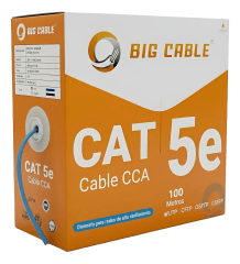 Cable Cat5e 100 Mt Azul Interior Cca Utp Cctv Big Cable