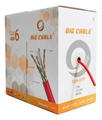 Cable De Red Utp Cat6 305mt Rojo Cca Cctv Poe Big Cable