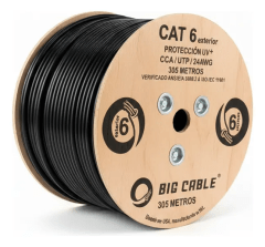 Cable De Red Utp Cat6 Exterior 305 Mt 24awg Alta Calidad
