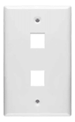 Faceplate Placa Muro Para Módulos Rj45 Simple 2 Puertos