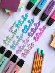 Set 4 destacadores pastel stabilo