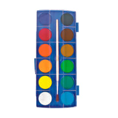 Acuarela escolar 12 colores + pincel Foska