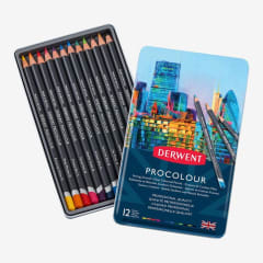 Lápices de Colores Procolour 12 und Estuche Metal Derwent