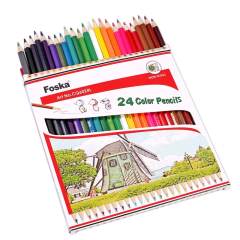 24 Lápices de Colores Hexagonales FOSKA