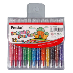 Crayón Retorcible 12 Colores SF2039 Foska
