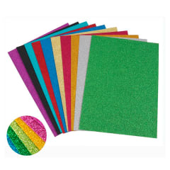 Papel glitter purpurina A4 10 unidades Foska