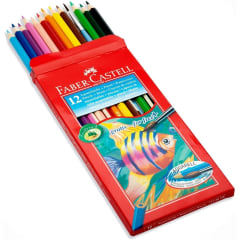 Lápices Acuarelables con Pincel 12und + Sacapuntas Faber-Castell