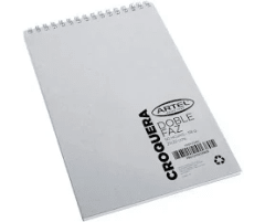 Croquera Doble Faz Espiral 21x32cm 50 Hojas Artel