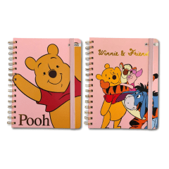 Libreta espiral Winnie The Pooh hojas lineadas 96hjs A5 MOOVING