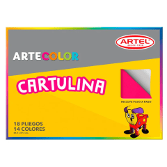 Carpeta Cartulinas 14 Colores 18 hjs 26x38cm Artel