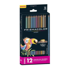 Lápices de 12 Colores Metálicos Unipunta PRISMACOLOR Jr.