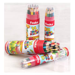 Lápices de colores en tubo 12 colores Foska