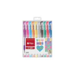 Set 10 Lápices Roller Gel Glitter