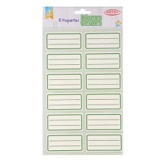 Set 12 Etiquetas Nombre Estándar Artel