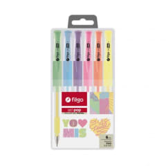 Set 6 Lápices Roller Gel Pasteles