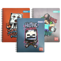 Cuaderno Universitario Minecraft 7mm 100 hjs Torre