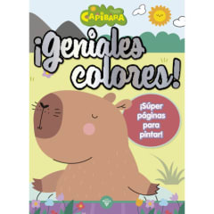 Libro Colorea 16 Páginas Capibara Mooving