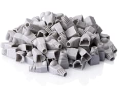 Capuchón Gris Claro RJ45 Cat6 100Und BIG CABLE