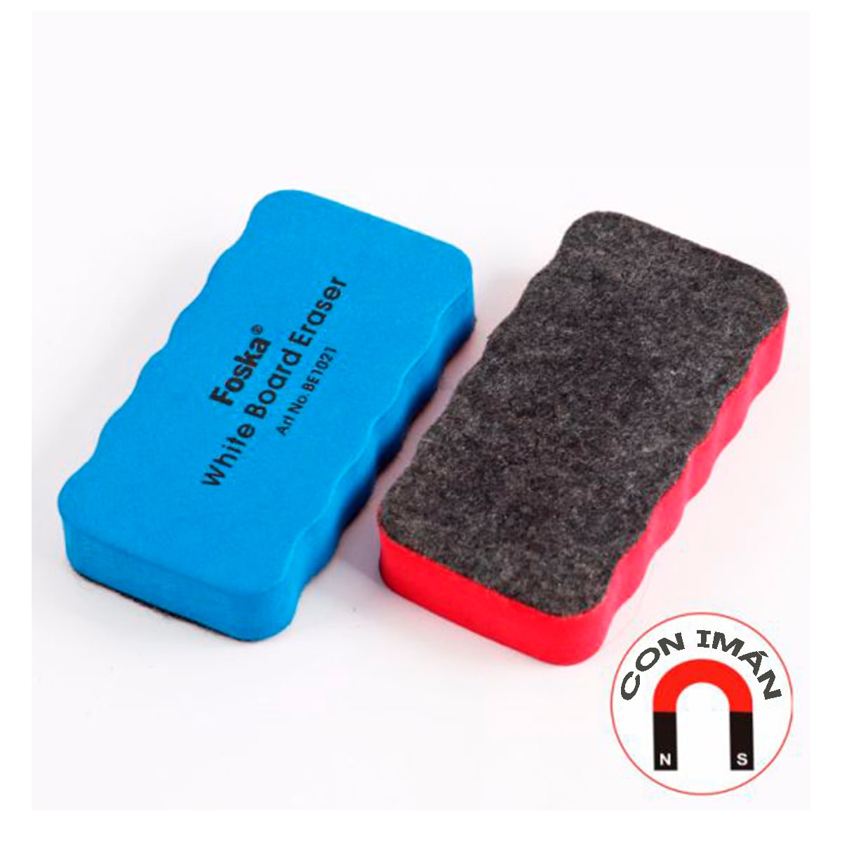 Borrador de pizarra magnetico goma Foska5