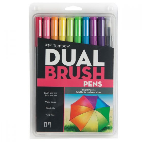 Set 10 Marcadores Tombow Dual Brush Bright2