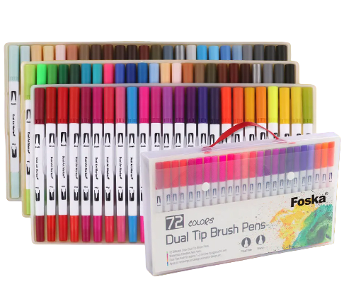 72 lettering marcadores doble punta pincel brush1